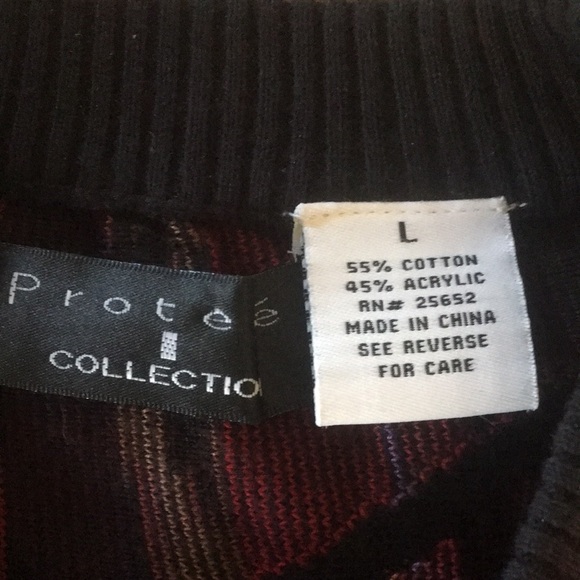 🔥VTG Coogi Style Protege Collection Maroon Multi Textured Crewneck Sweater L - Picture 11 of 11
